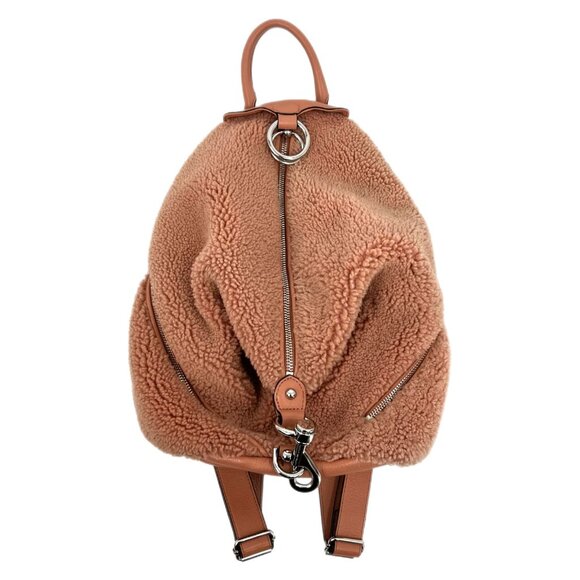 Rebecca Minkoff Pink Shearling Leather Backpack | Medium Size main image 7